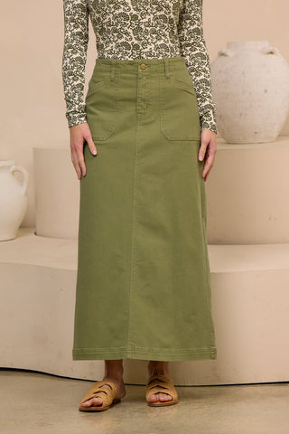 hd patch pocket maxi skirt