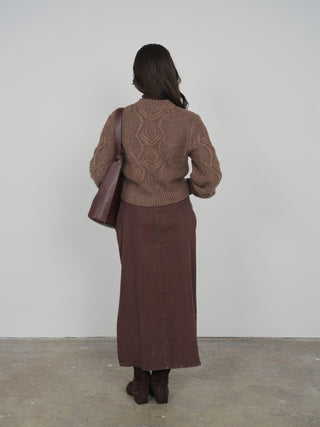 HD Paneled Aline Denim Skirt