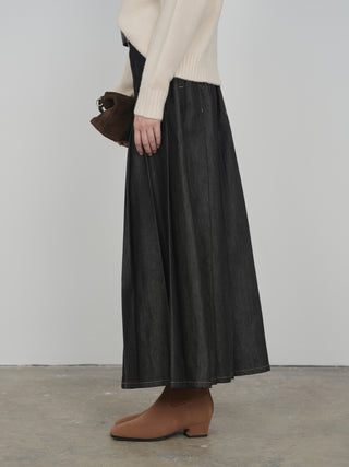 HD Box Pleated Maxi Skirt