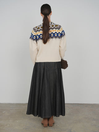 HD Box Pleated Maxi Skirt