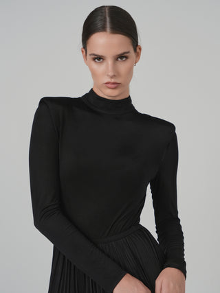 Ceremony Padded Shoulder Dress