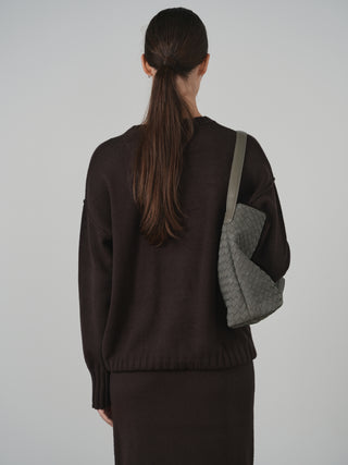 Cinnamon Oversized Crewneck Sweater