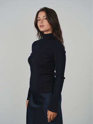 Ceremony Turtleneck Braid Sleeve Top