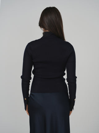 Ceremony Turtleneck Braid Sleeve Top