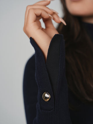 Ceremony Turtleneck Braid Sleeve Top