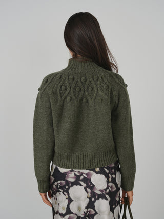 KM Pom Pom Fairisle Turtleneck Sweater
