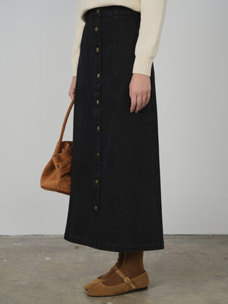 HD Button Front Pocket Skirt