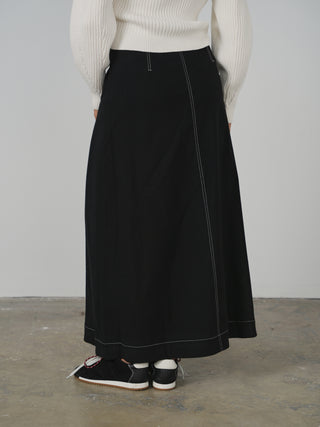 HD Contrast Stitch Aline Skirt