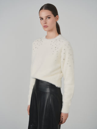 KM Embellished Crewneck Sweater