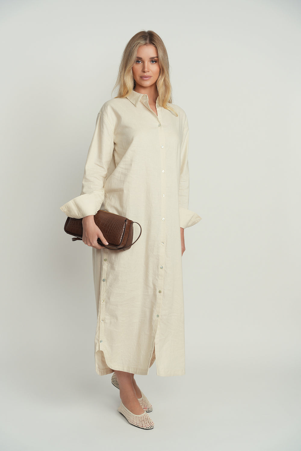 point linen shirt dress Point Linen Shirt Dress