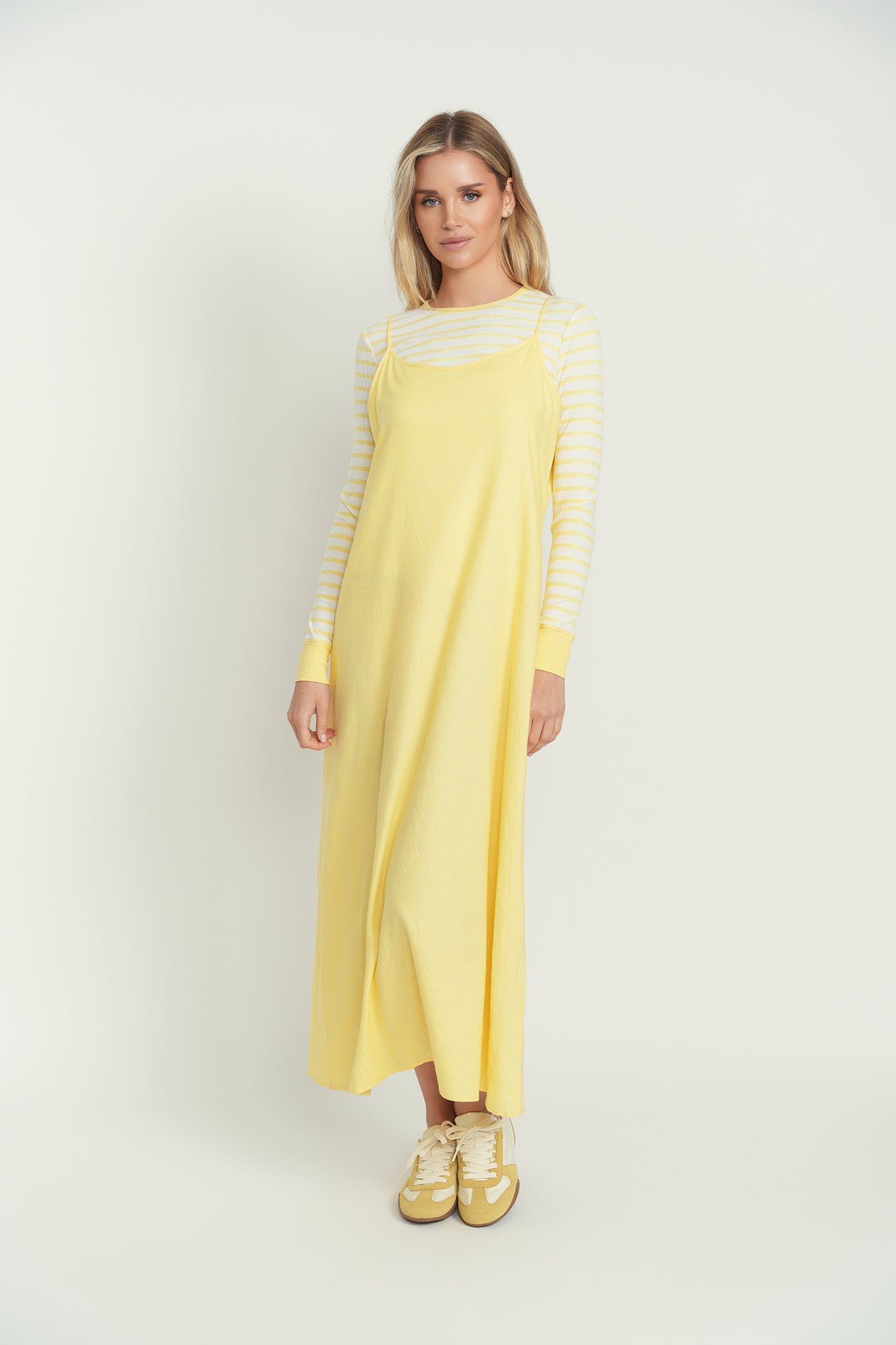 Point Linen A-Line Slip Dress Point Linen A-Line Slip Dress