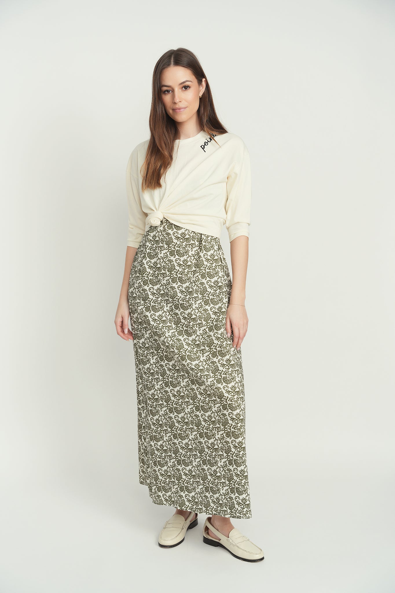 Point Linen A-Line Slip Dress Point Linen A-Line Slip Dress
