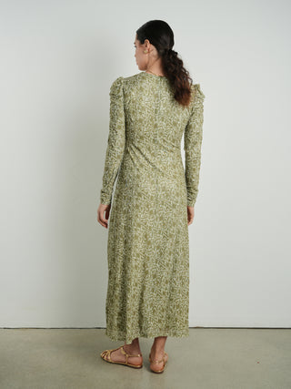 Ofd Ruched Aline Printed Dress
