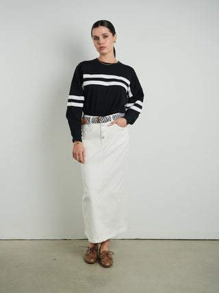 Hd Exposed Button Detail Skirt