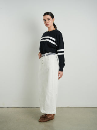 Hd Exposed Button Detail Skirt