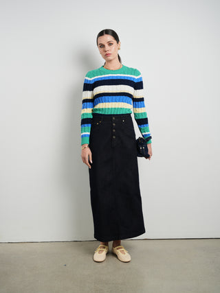 Hd Exposed Button Detail Skirt