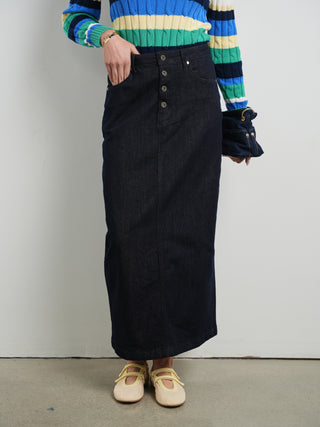 Hd Exposed Button Detail Skirt