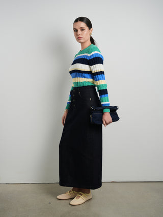 Hd Exposed Button Detail Skirt