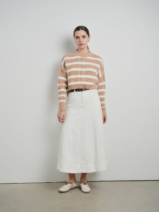 Hd Paneled Maxi Skirt