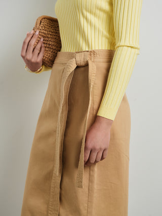 Hd Trapunto Stitch Wrap Skirt
