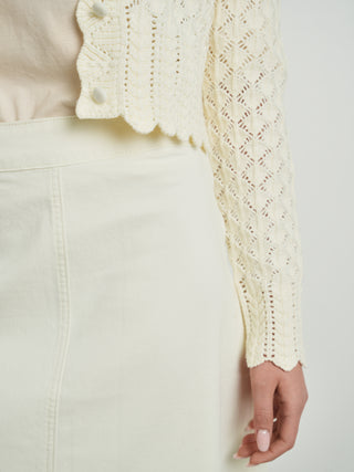 Km Scallop Edge Deco Cardigan