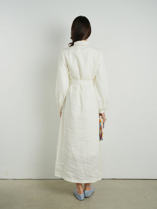 Cleo Embroidered Belted Shirtdress