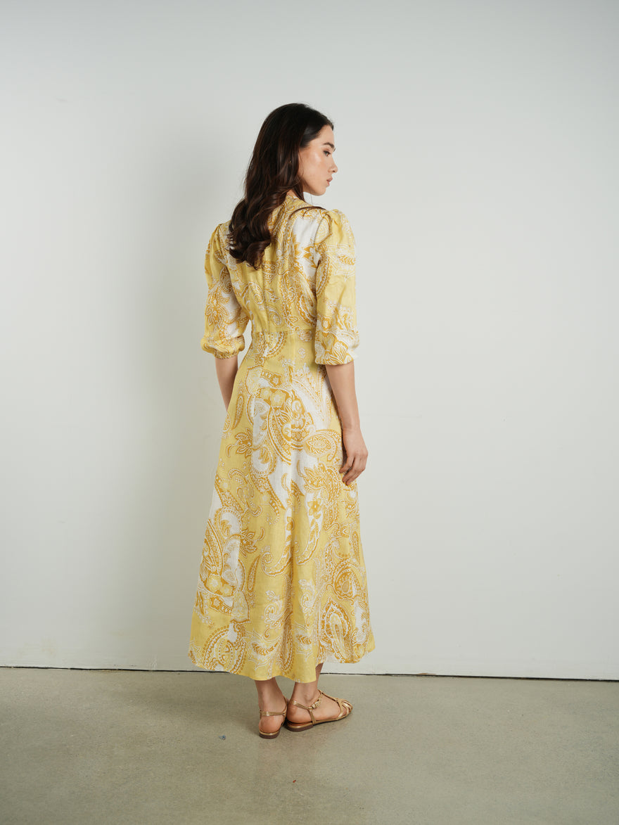 Cleo Printed Linen Blouse