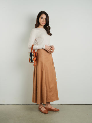 Ofd Godet Wrap Skirt