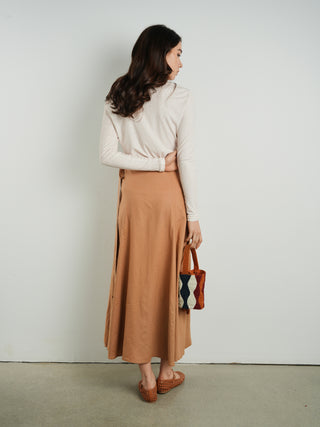 Ofd Godet Wrap Skirt