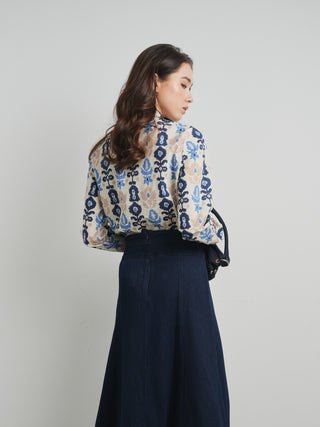 cleo printed blouse