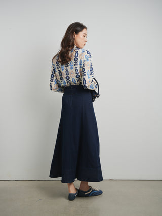 Hd Trapunto Stitch Flared Skirt