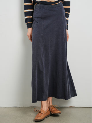 Hd Washed Rib Maxi Skirt