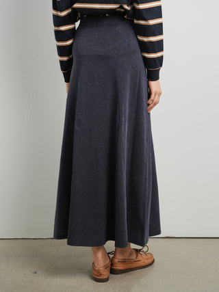 Hd Washed Rib Maxi Skirt