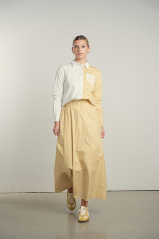 POINT STRIPE POPLIN SKIRT