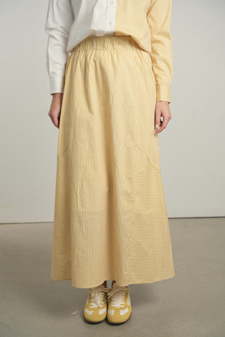 POINT STRIPE POPLIN SKIRT