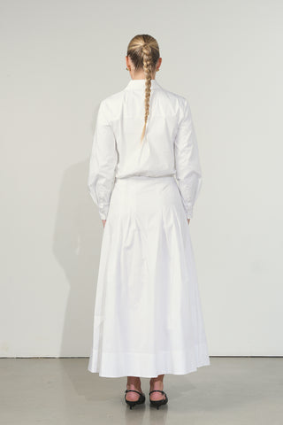 Ceremony Box Pleat Poplin Skirt