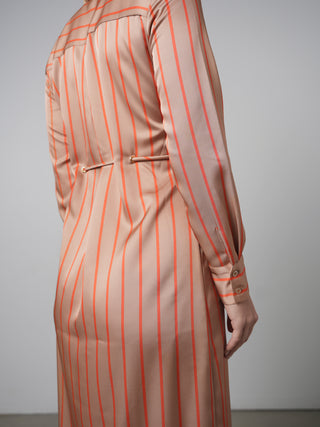 Ceremony silky belted shirt dress