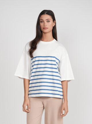 POINT JERSEY STRIPE TEE
