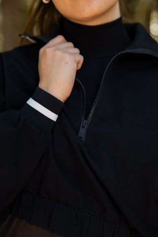 Point varsity stripe 3/4 zip