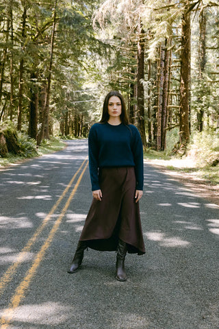 point hi low slip dress