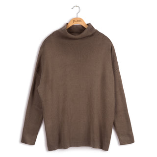 Point knit funnel top