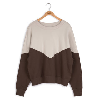 Point sweats colorblock top