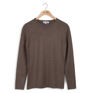Point knit crew