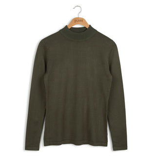 Point knit mock neck