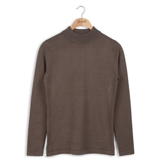 Point knit mock neck