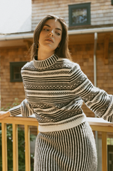KM mixed striped sweater