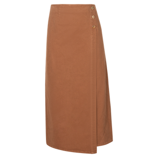 hd wrap skirt w/ embroidery