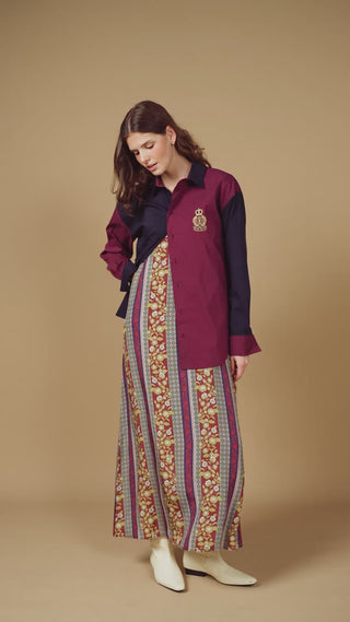 point brushed a-line dress