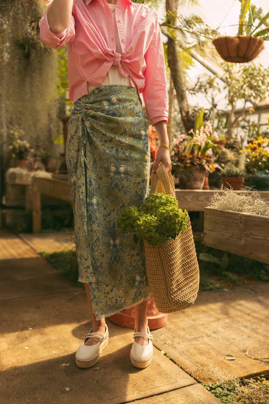 Point ruched skirt
