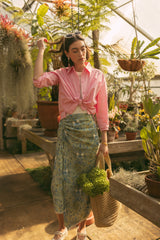 Point ruched skirt